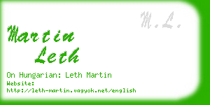 martin leth business card